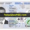 Canada Permanent Residence Card Template PSD Front