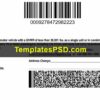 Colorado Drivers License Back template PSD