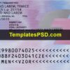 Czech ID Card Template Back