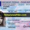 Czech ID Card Template Front