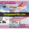 USA Employment Authorization Document Template PSD Front