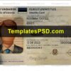 Estonia ID Card Template PSD