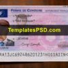 France Drivers License Template PSD