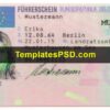 Germany Driver License Template Front