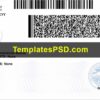 IOWA Driver License Template Back