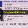 Ireland Driving License Template PSD Front