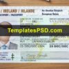 Ireland Passport Card Template PSD