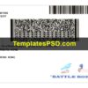 Nevada Driver License Template Back