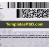 North Carolina Drivers License PSD Template Back new