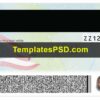 Ohio Drivers License PSD Template Back new