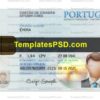 Portugal ID Card Template Front