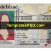 Rhode Island Driver License front