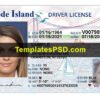 Rhode Island Drivers License Template New Front