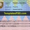 Slovak ID Card Template PSD Back