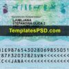 Slovenian ID card template back