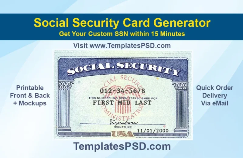 Social Security Card Generator