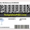 South Carolina Drivers License Template New Back