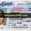 South Dakota Drivers License Template New Front