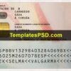 Spain ID Card Template PSD Back