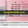 Switzerland Driving License Template PSD Back