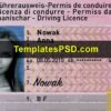 Switzerland Driving License Template PSD Front