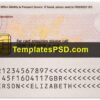 UK ID Card Template PSD Fake Back