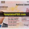 UK ID Card Template PSD Fake Front