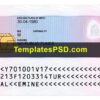 UK Permanent Residence Card Template Back PSD