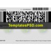 Washington Driver License Template PSD Back