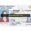 West Virginia Driver License New Front