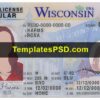 Wisconsin Driver License PSD Front