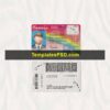 Hawaii drivers license template psd