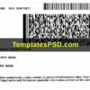 Idaho Driver License Template PSD Back