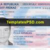 Czech ID Card Template Front